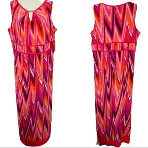 NWT Catherines Multi-Colored Maxi Dress Size 1X